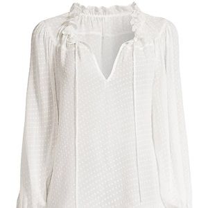 Rebecca Taylor Satin Dot Clip Blouse